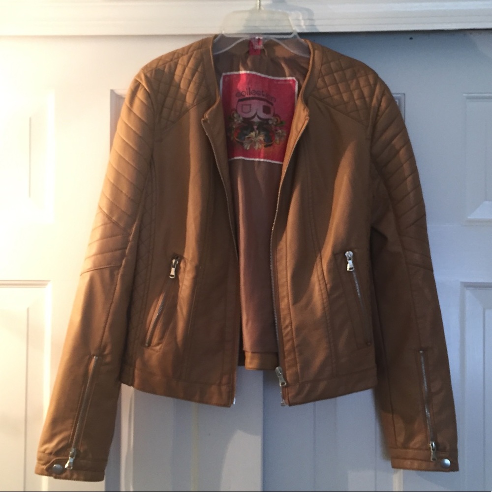 Tan Bernardo leather jacket